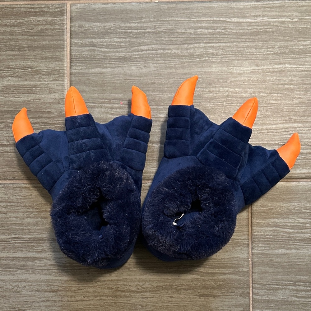 Tucker + Tate Navy and Orange Dinosaur Claw Mittens